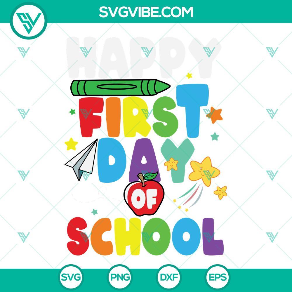 happy first day of school shirt svg png dxf eps 1st day of school svg teacher shirt back to school svg 7 mockup