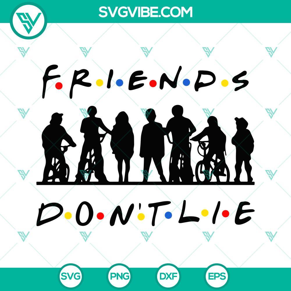 stranger things friends don t lie svg stranger things friends svg png dxf eps cricut 10 mockup