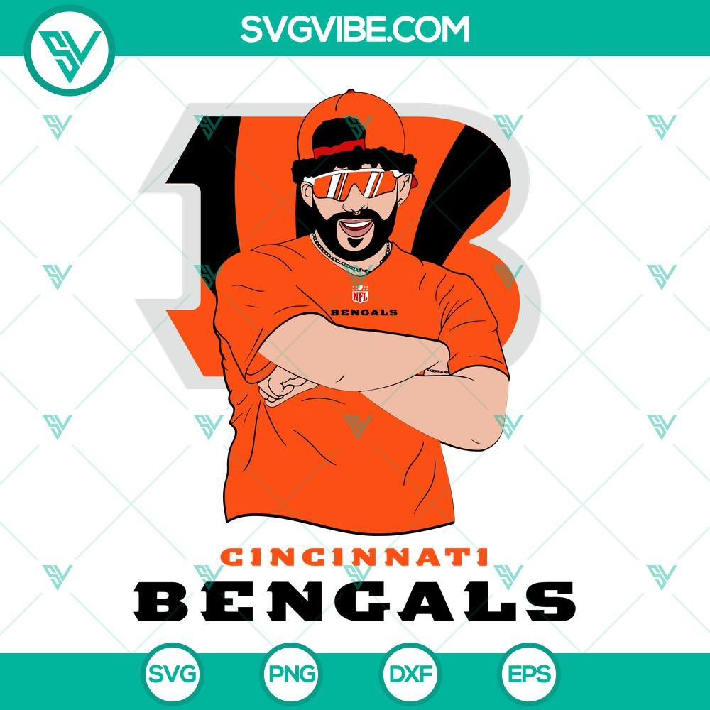 bad bunny cincinnati bengals svg dxf eps png cricut silhouette vector clipart 3 mockup