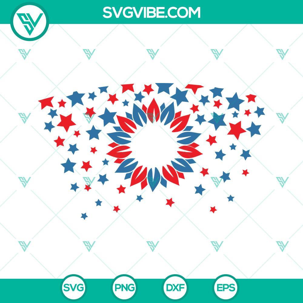 full wrap sunflower star starbucks cup svg 4th of july starbucks cup svg patriotic starbucks cup svg 8 mockup