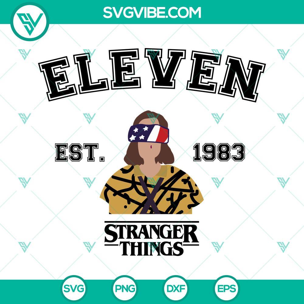 eleven est 1983 stranger things svg png dxf eps cricut 3 mockup