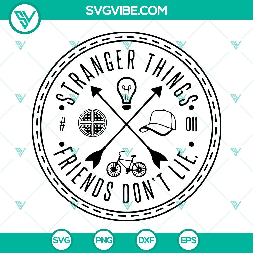 stranger things svg friends don t lie svg png dxf eps cricut silhouette 10 mockup