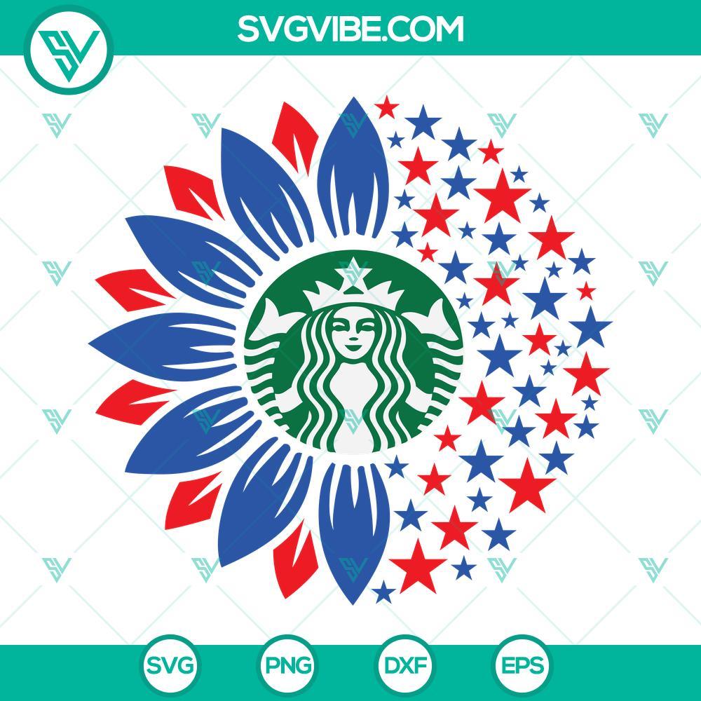 4th of july sunflower star starbucks cup svg fourth of july sunflower starbucks cup svg 9 mockup