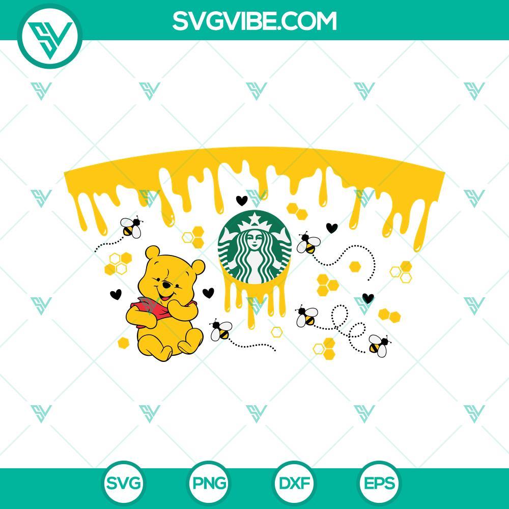 winnie pooh full wrap starbucks cup svg honeycomb drips full wrap svg winnie starbucks svg 9 mockup