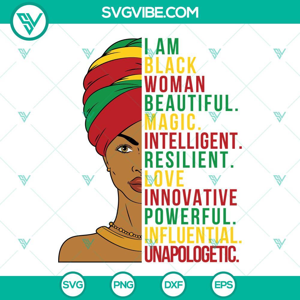 i am black woman juneteenth svg freedom day svg african american svg black history month svg png dxf eps cricut 9 mockup