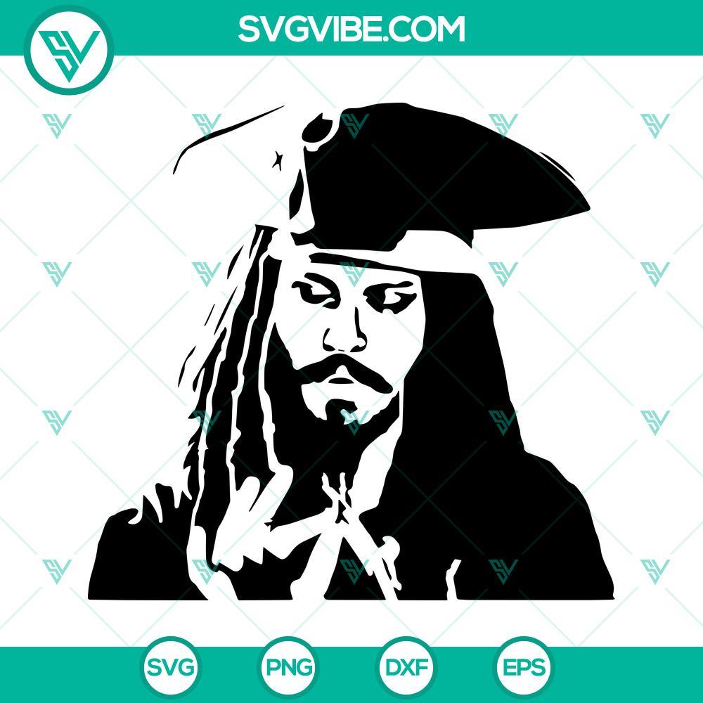 johnny depp svg captain jack sparrow svg caribbean pirate svg png dxf eps digital download 9 mockup