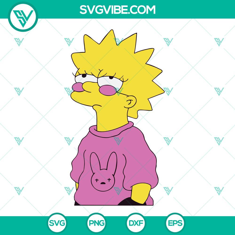 lisa bad bunny svg bad bunny simpson svg lisa svg simpsons svg 2 mockup