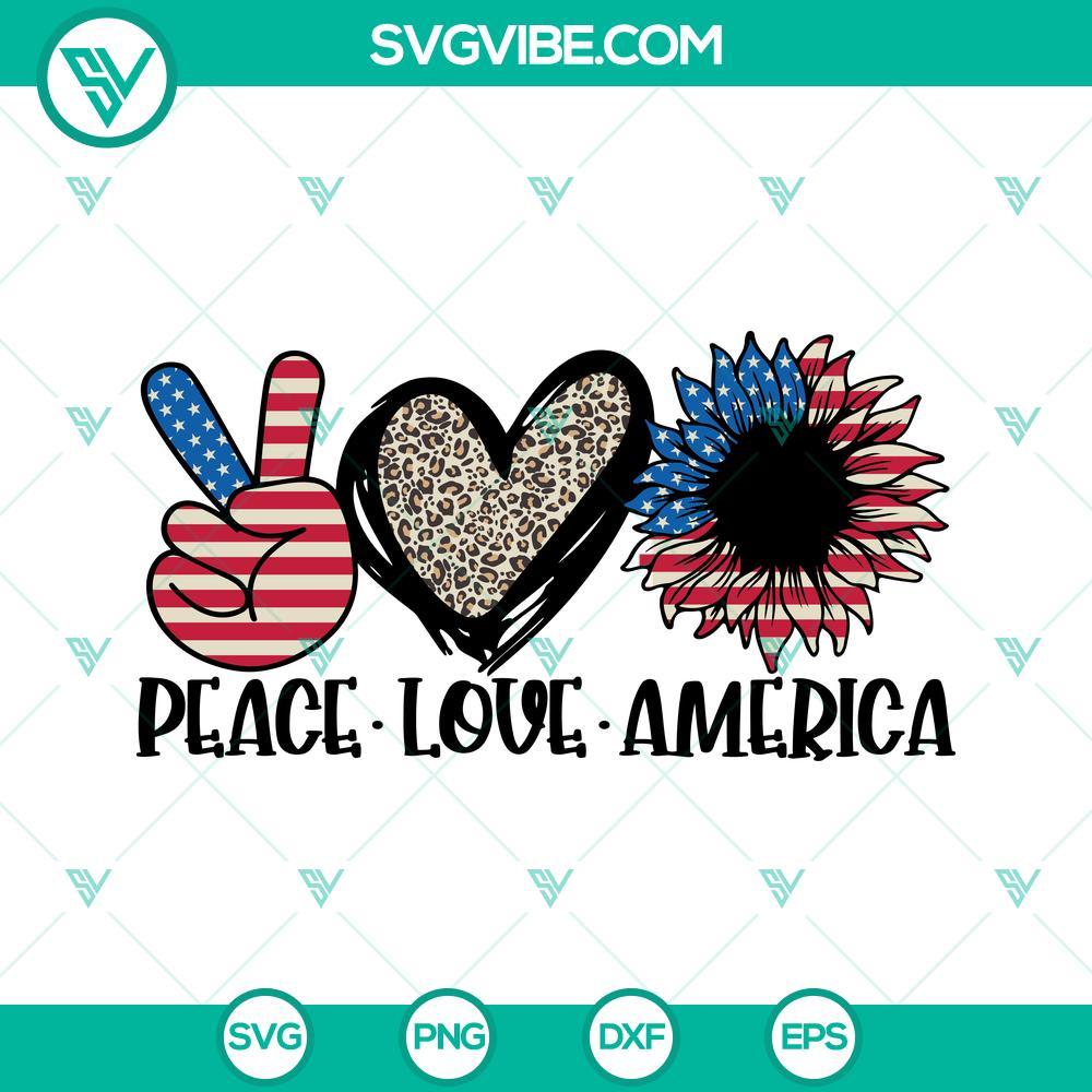 peace love america svg american flag sunflower svg 4th of july svg patriotic sunflower svg png dxf eps 10 mockup