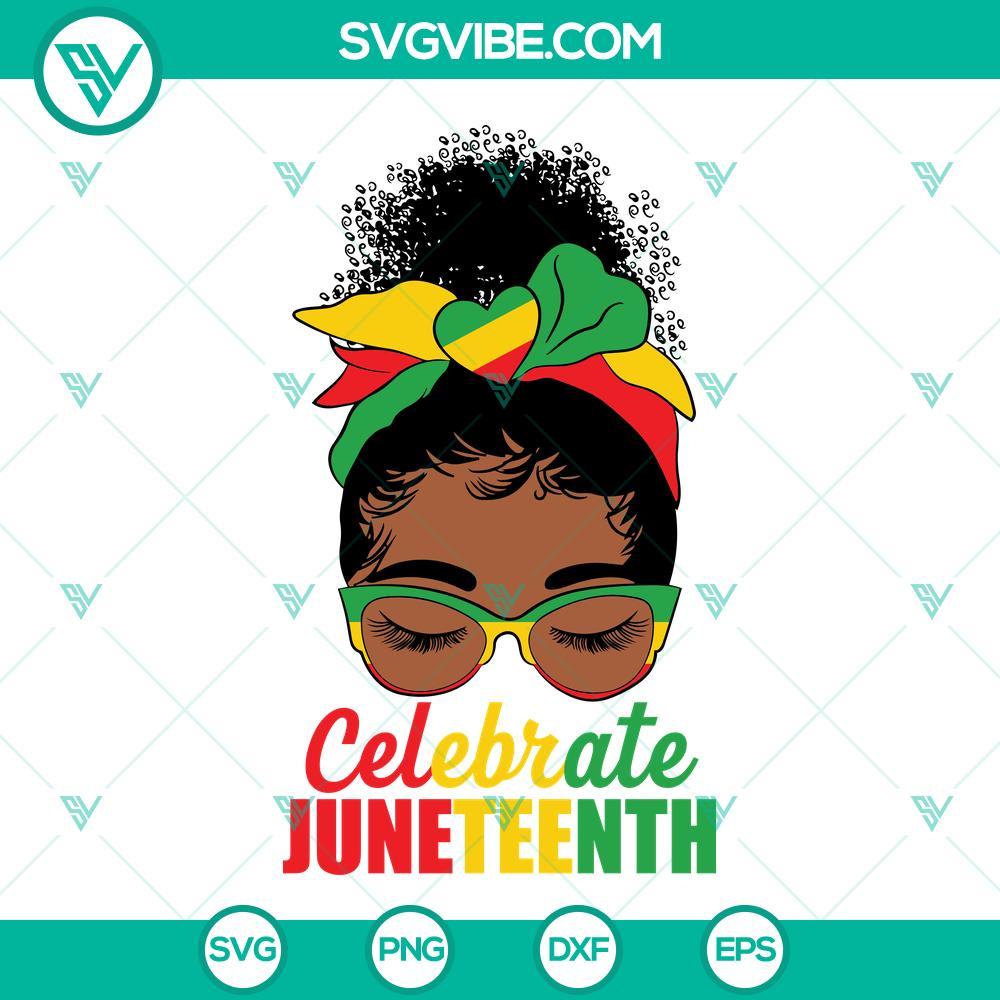 black women messy bun juneteenth svg celebrate juneteenth svg juneteenth shirt svg juneteenth svg 2 mockup