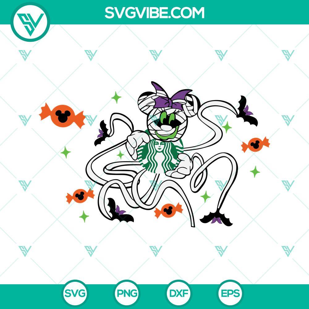 mummy minnie mouse starbucks cup svg disney halloween starbucks cold cup svg png dxf eps cricut 9 mockup