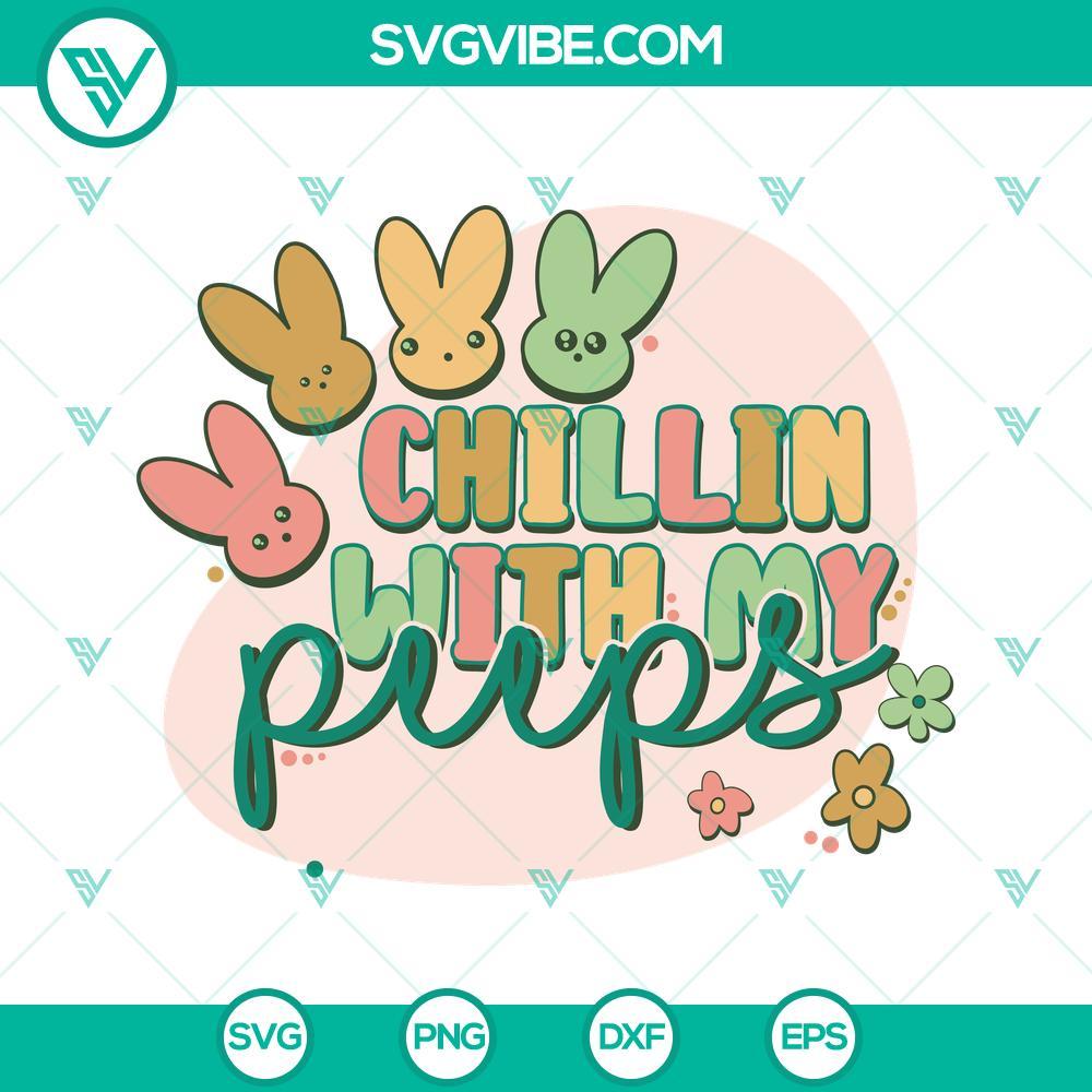 chillin with my peeps svg easter shirts svg happy easter svg 2 mockup