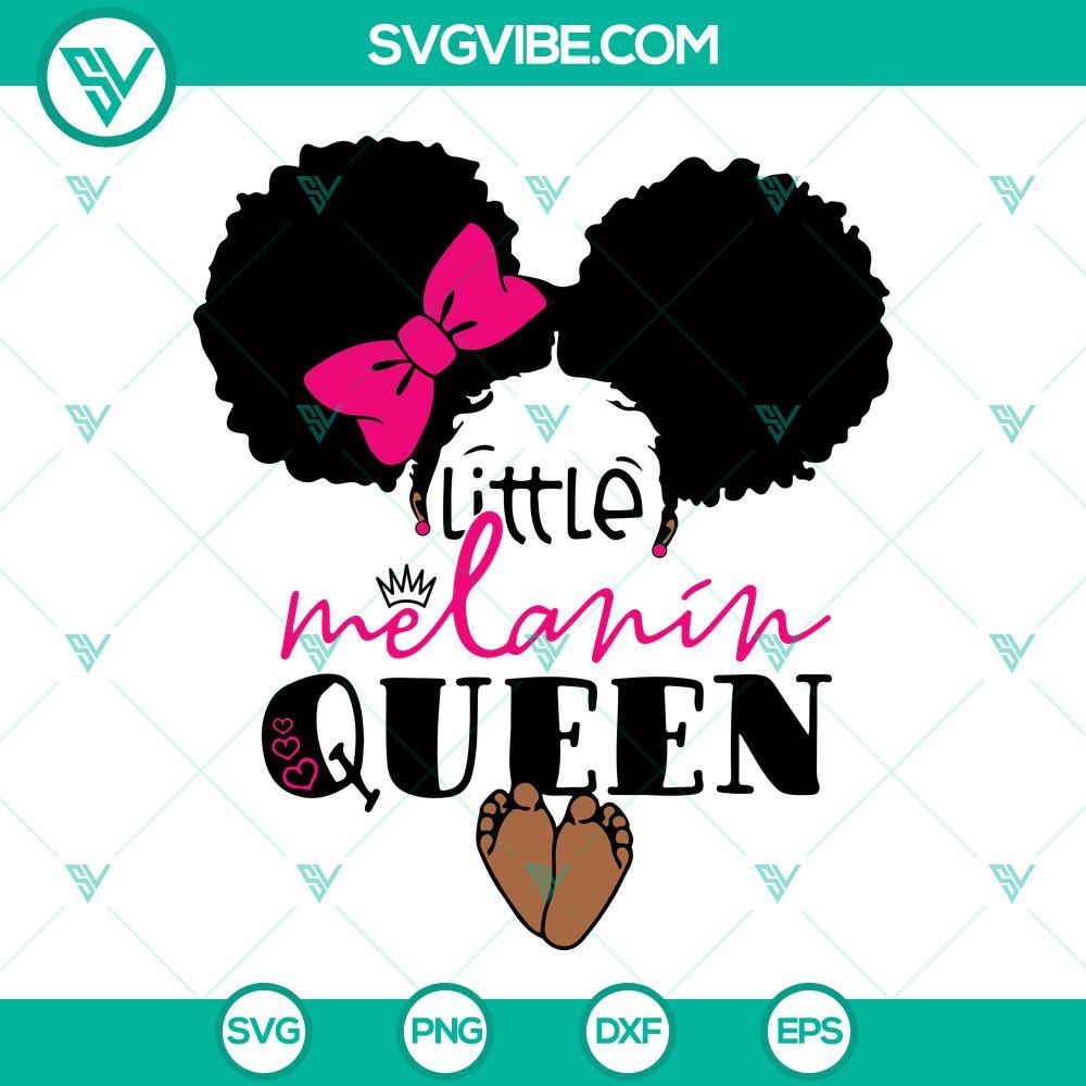 little melanin queen svg bundle i am melanin princess svg cute black girl kids svg 3 mockup