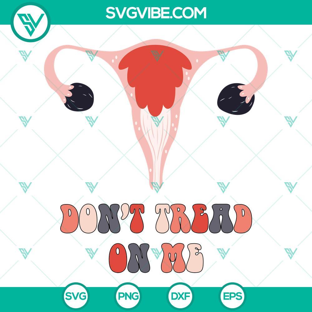 don t tread on me flower uterus svg floral uterus svg don t tread on me uterus svg png dxf eps cricut silhouette 7 mockup