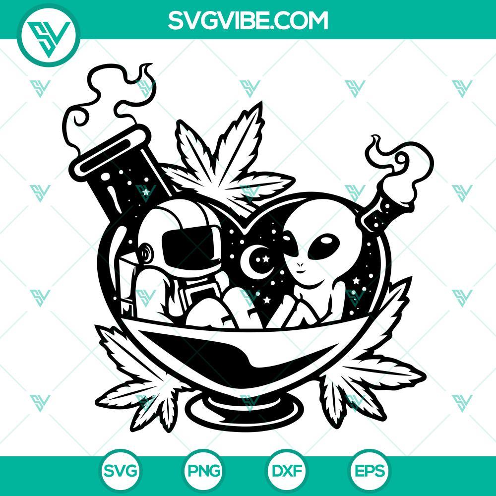 astronaut and alien high as the moon svg smoking cannabis svg smoking marijuana svg alien weed svg astronaut smoking weed joint svg 10 mockup