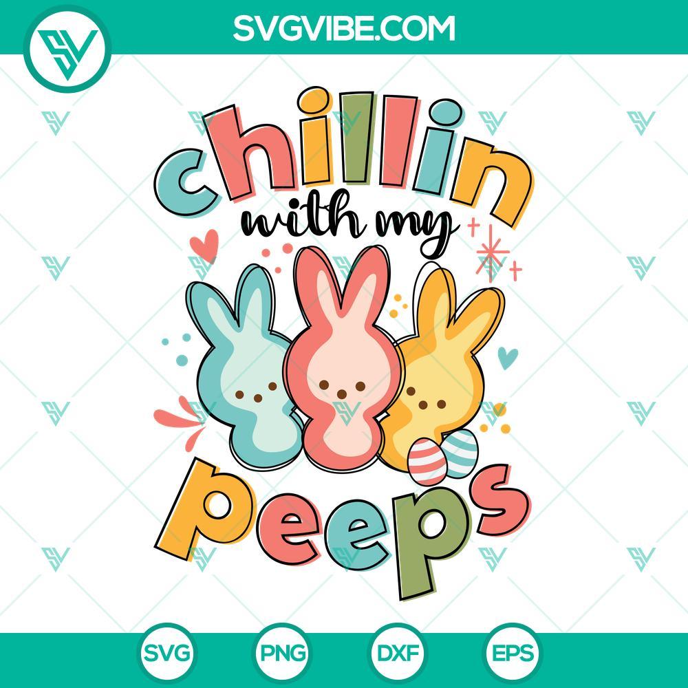 easter chillin with my peeps svg easter svg peeps svg 2 mockup