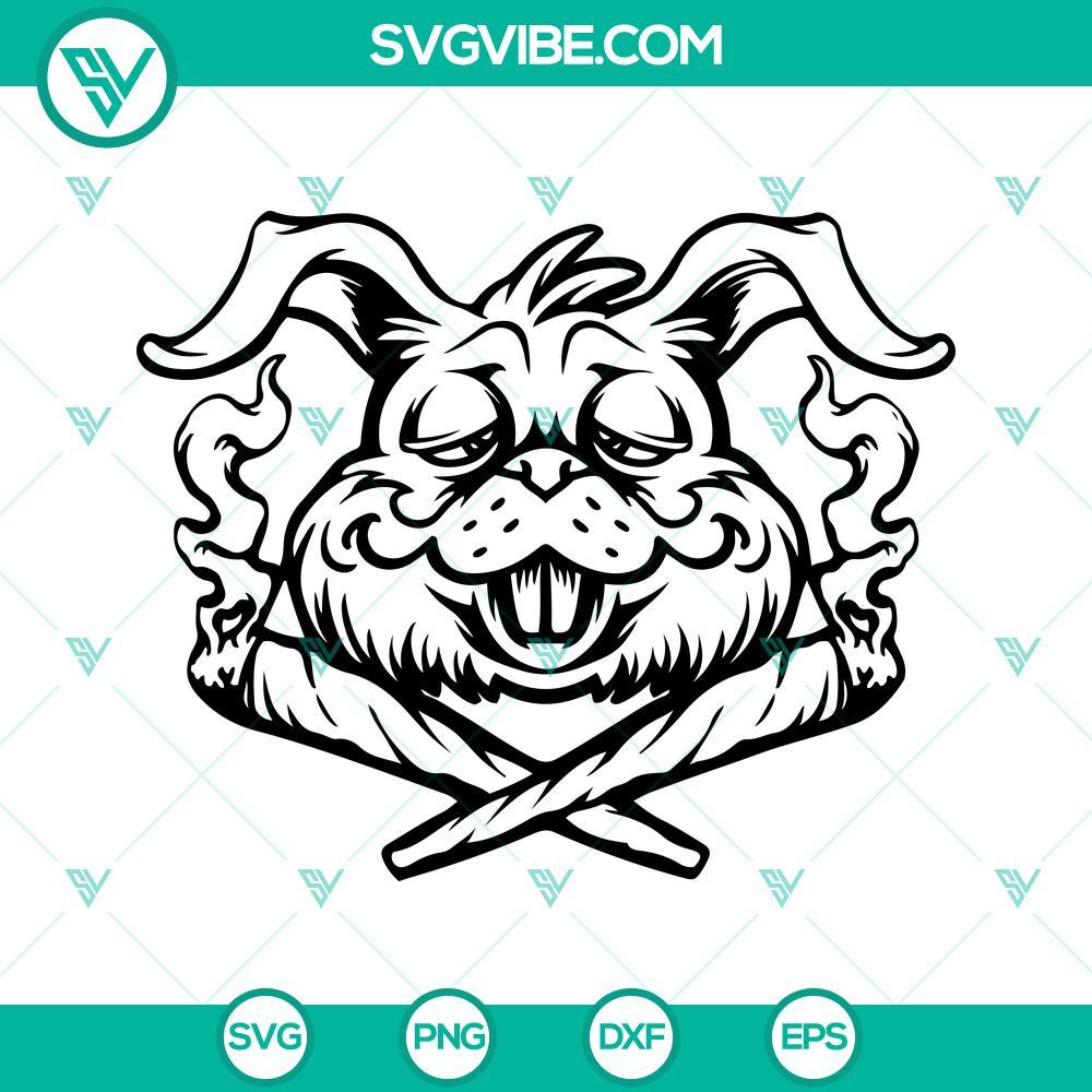 bunny smoking weed svg bunny smoking cannabis svg cannabis bunny svg cannabis svg stoner svg 3 mockup