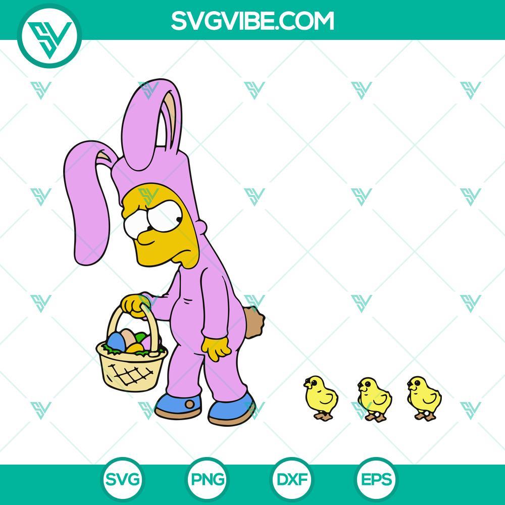 the simpsons bart easter bunny svg funny easter bunny svg bart simpson svg easter svg 2 mockup