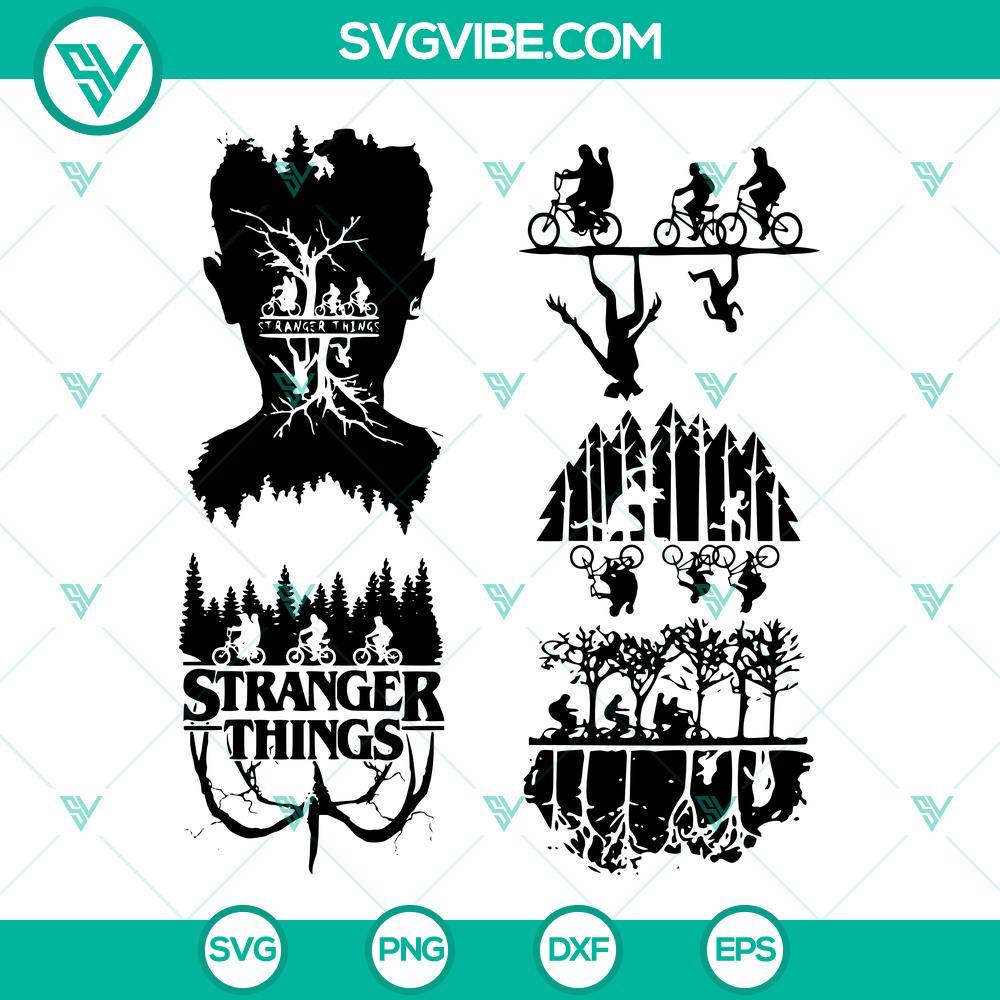 stranger things svg bundle cricut silhouette stranger things svg bundle stranger things svg png dxf eps files digital download 6 mockup