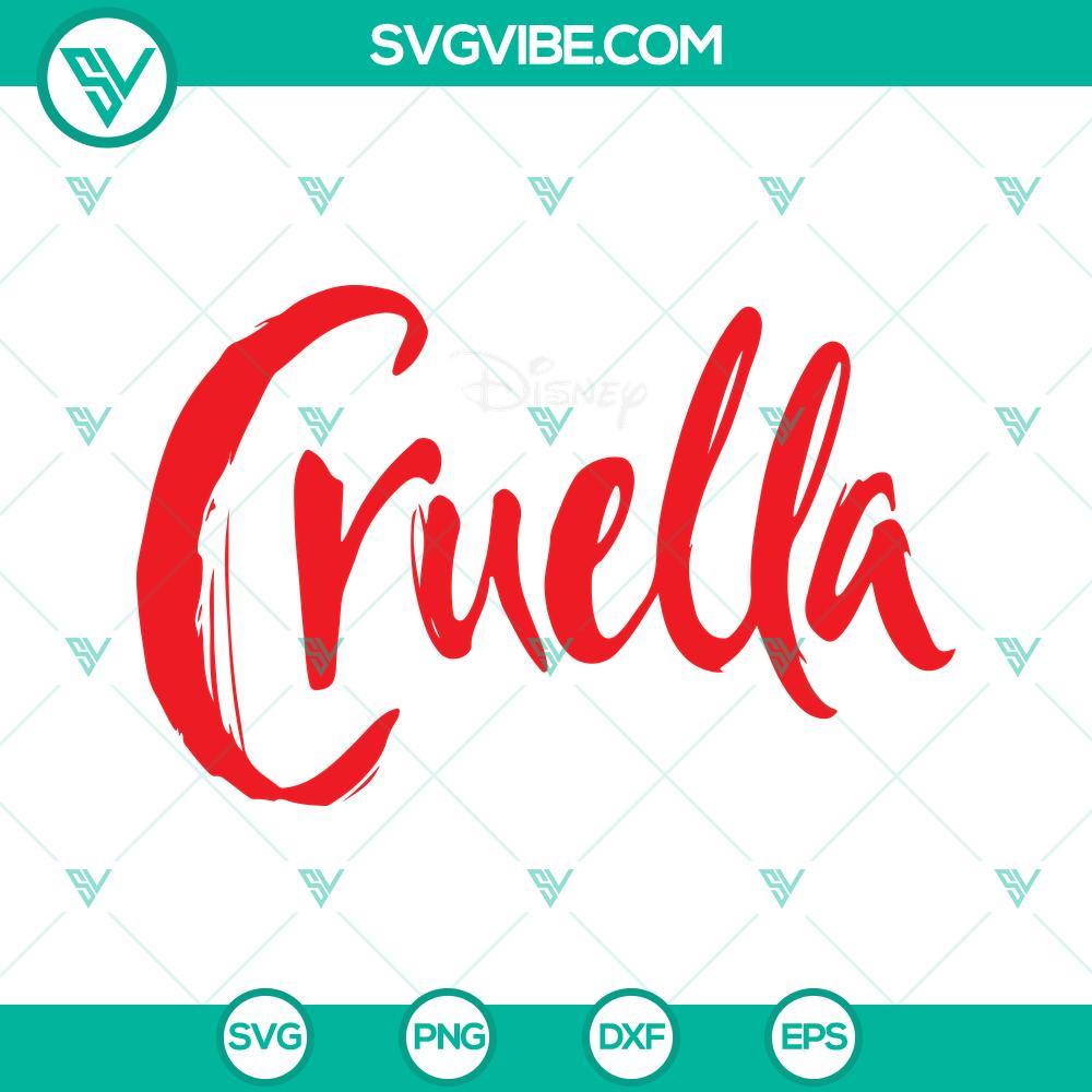 cruella logo svg disney cruella logo cut files svg png dxf eps 10 mockup