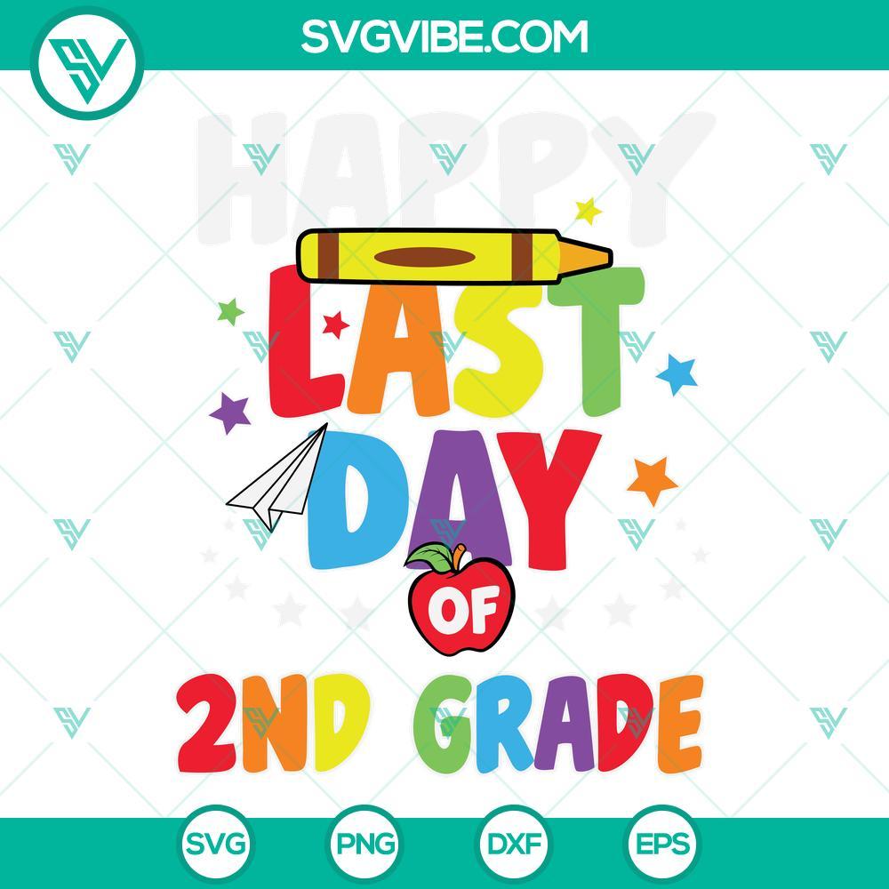 happy last day of 2nd grade svg happy last day of school svg teacher svg school graduation svg 2nd grade svg 9 mockup