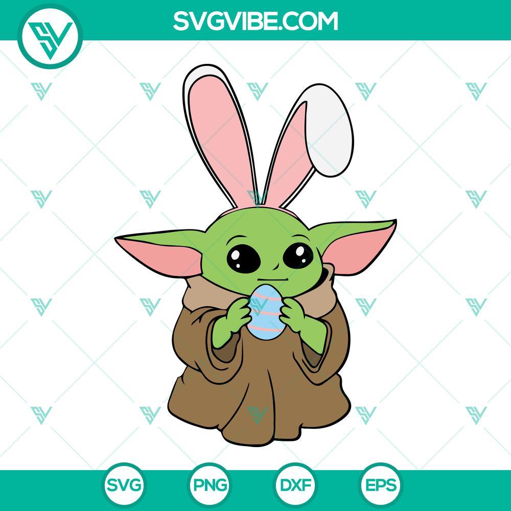 baby yoda easter svg easter bunny ears svg baby yoda bunny svg baby yoda easter eggs svg 4 mockup