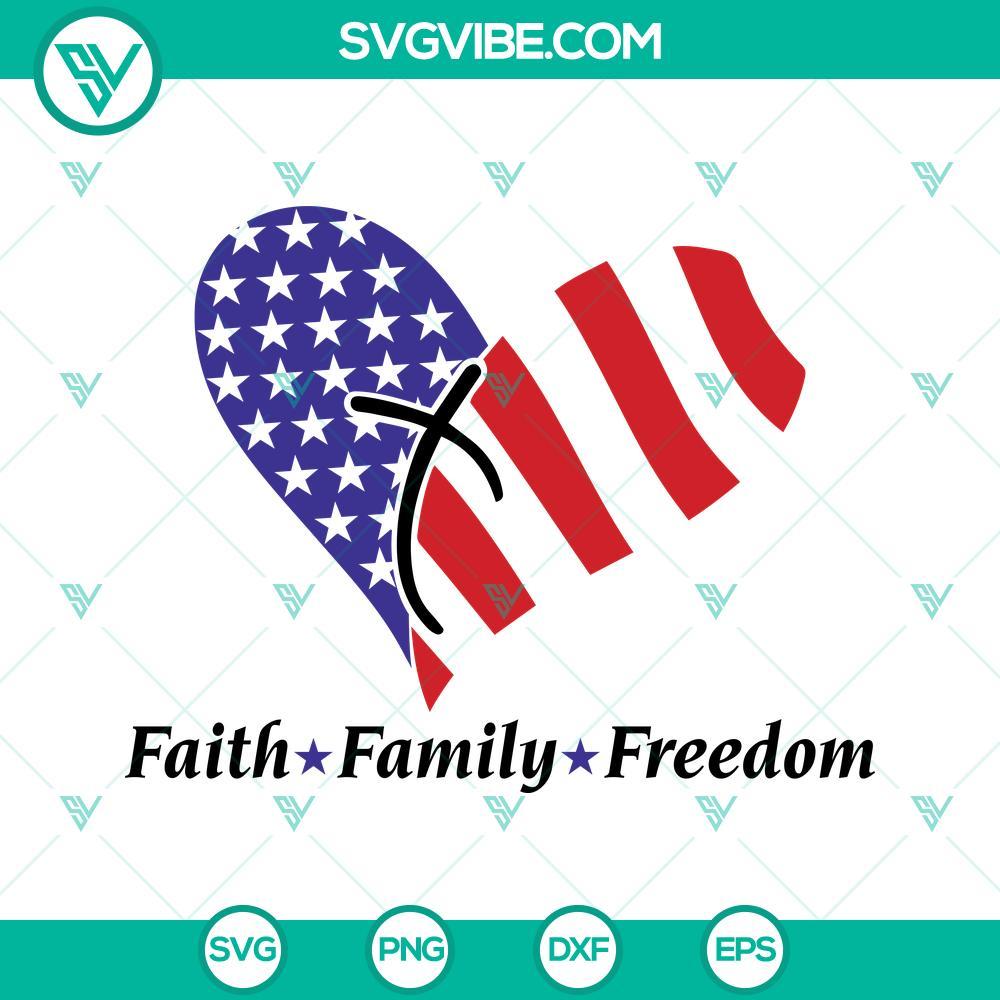 faith family freedom svg heart american flag svg independence day svg 4th of july shirt svg files for cricut 1 mockup