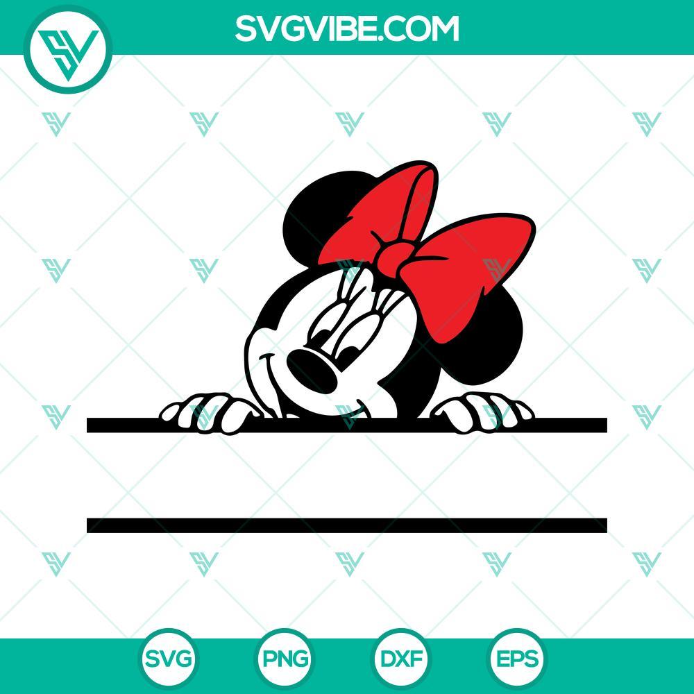 minnie mouse split monogram frame svg minnie mouse svg for cricut silhouette 9 mockup