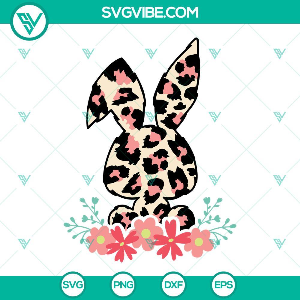 leopard bunny svg floral bunny svg easter bunny svg easter svg floral leopard print easter bunny svg 6 mockup