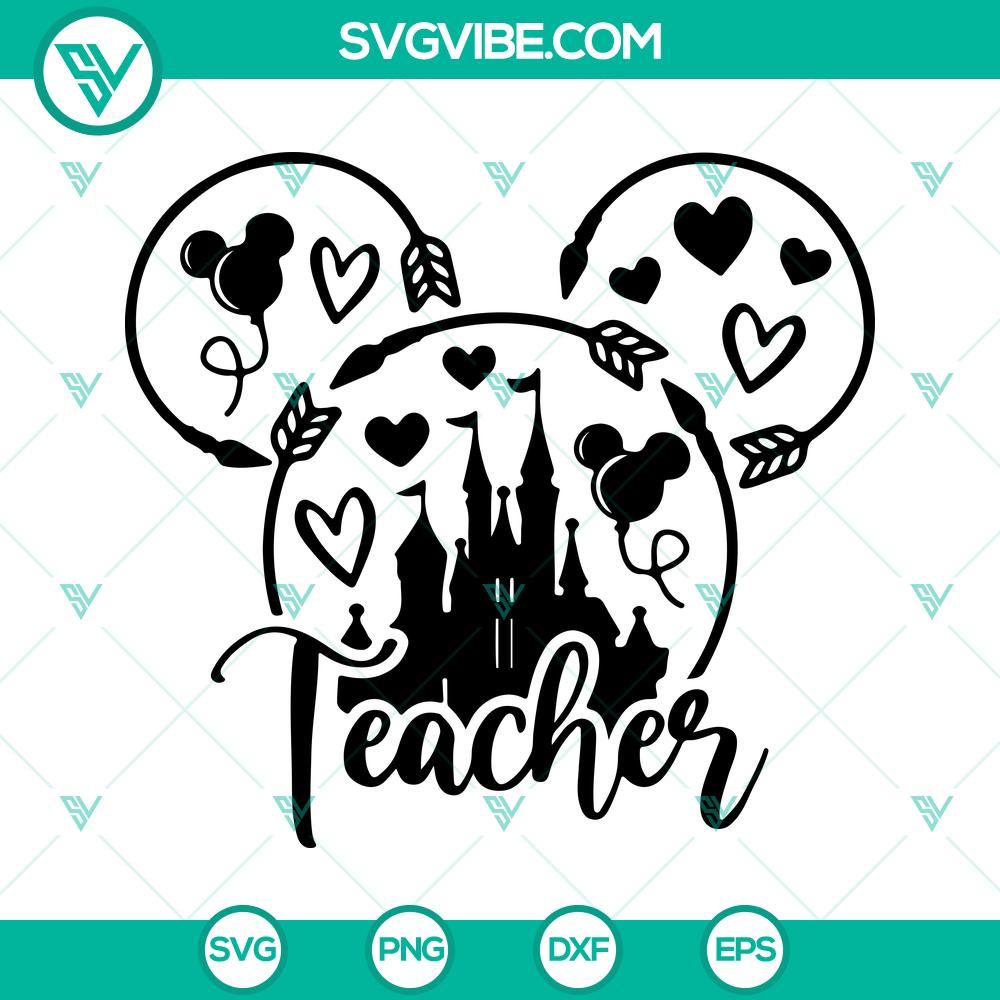 teacher mickey head svg disney castle teacher svg teacher appreciation svg teacher svg 5 mockup