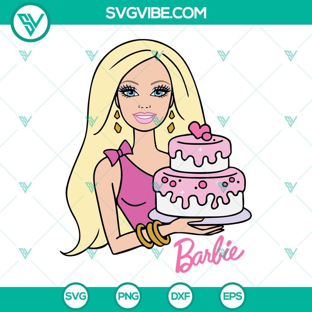 barbie birthday girl svg happy birthday barbie svg barbie svg birthday cake svg barbie doll svg 2 mockup