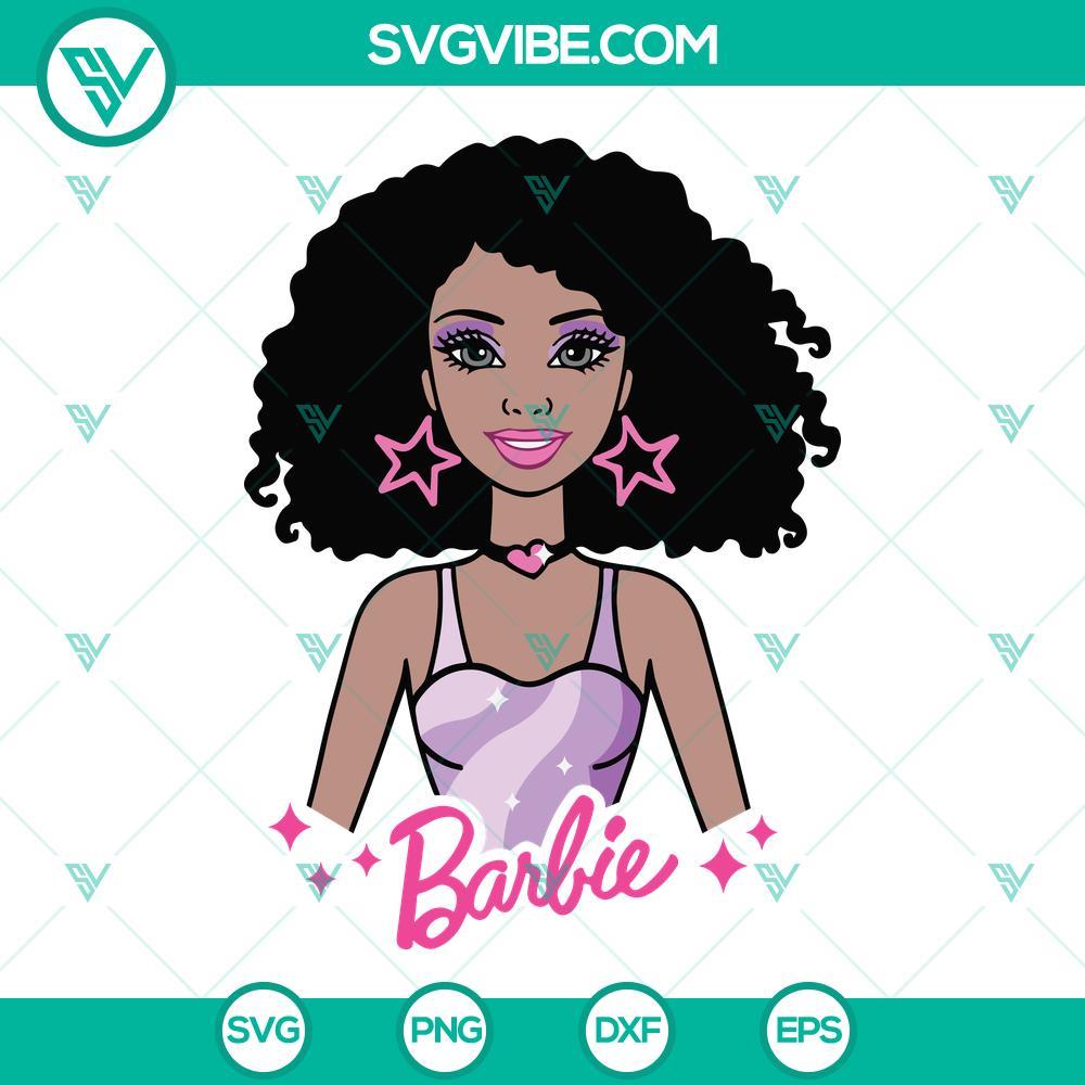 afro barbie svg barbie afro svg silhouette barbie doll svg barbie black girl svg clipart cricut 4 mockup