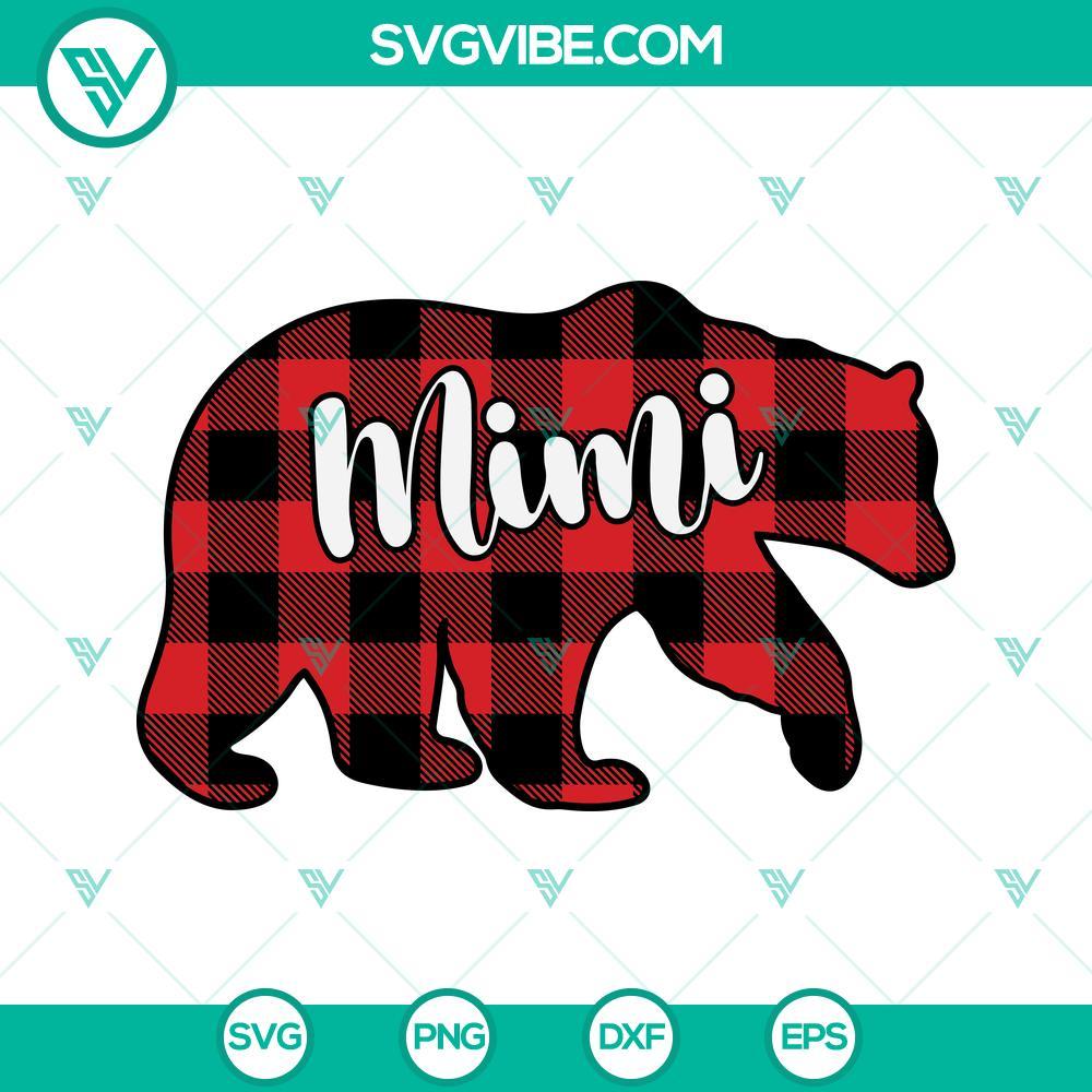 mimi svg buffalo plaid mimi bear svg mimi bear svg mothers day svg png dxf eps cricut 8 mockup