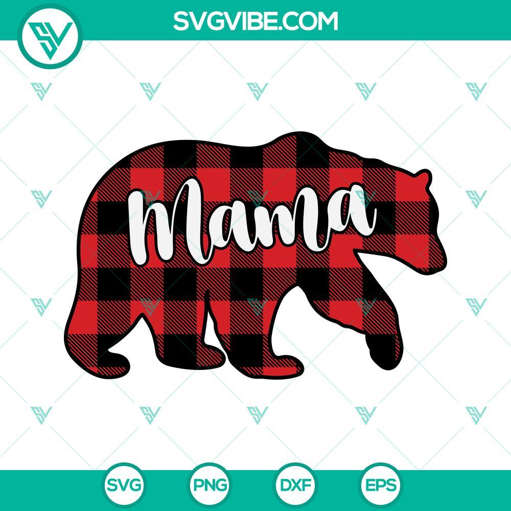 buffalo plaid mama bear svg mama bear svg mama svg mothers day svg png dxf eps cricut 8 mockup