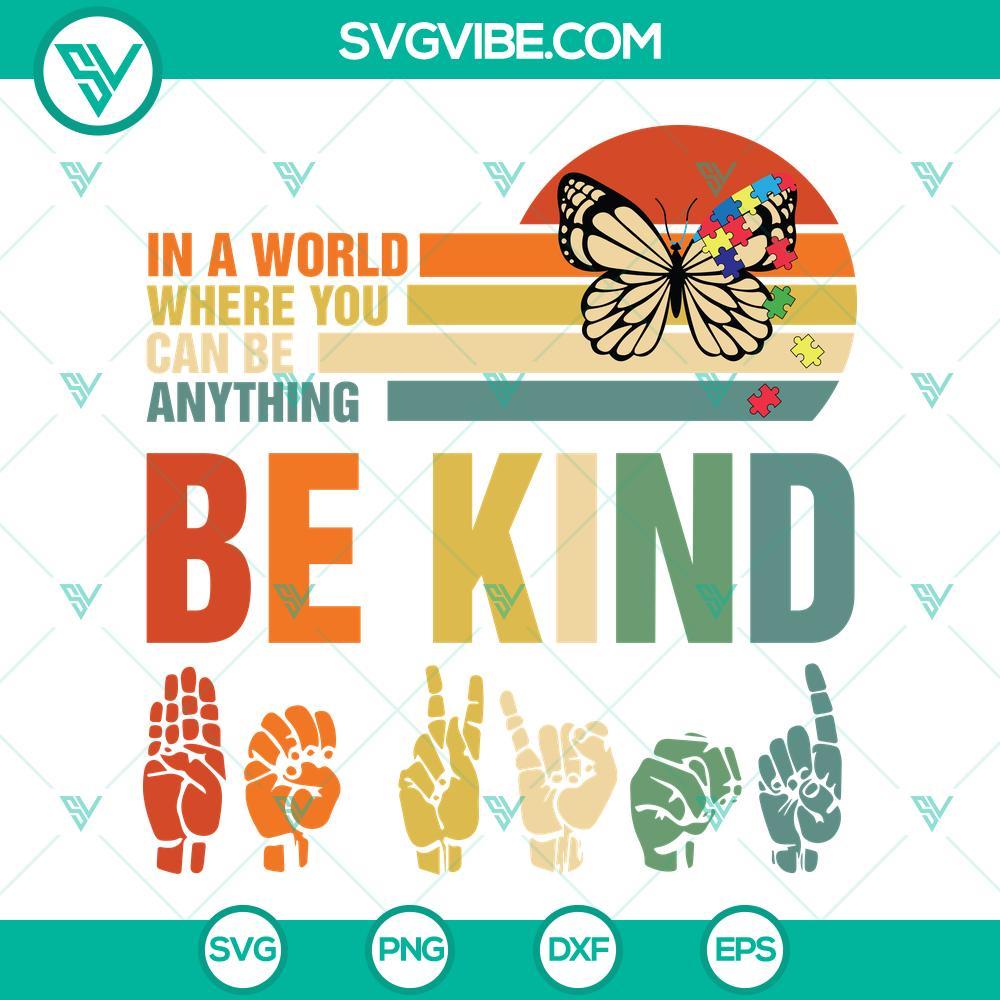 autism awareness day hands signs svg in a world where you can be anything be kind autism puzzle piece svg 3 mockup