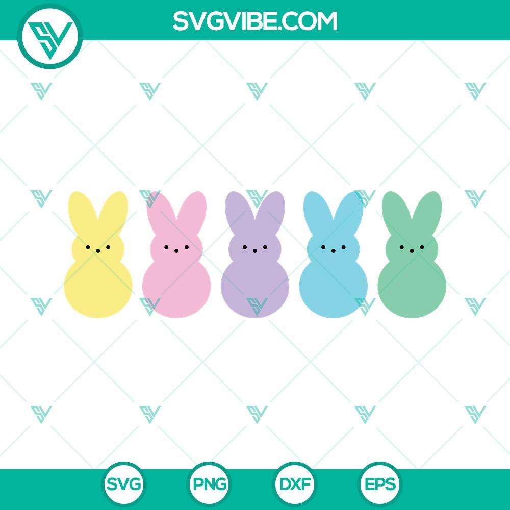 peeps svg marshmallow bunnies svg peep svg easter bunny peeps cut file for cricut silhouette 10 mockup