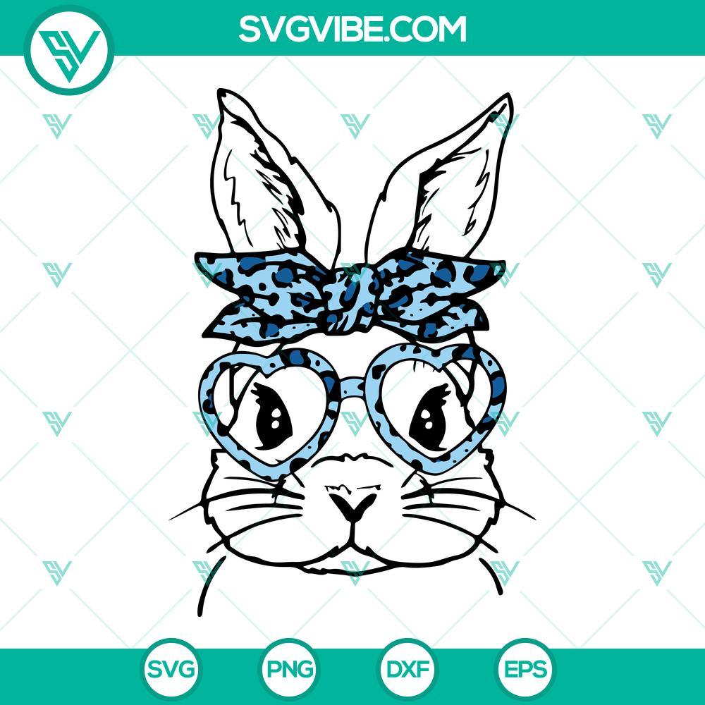 easter bunny leopard bandana glasses svg kids easter svg cute bunny easter svg 7 mockup