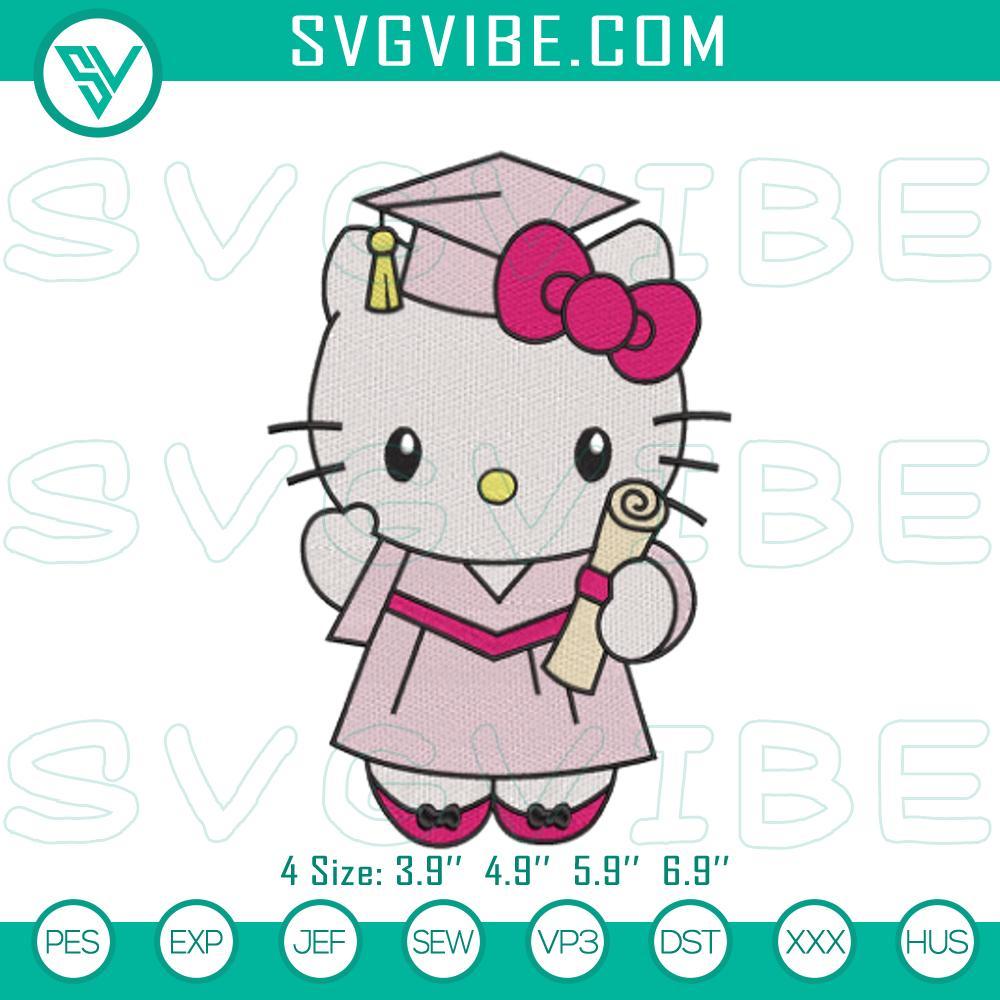 hello kitty graduation stitch patterns mockup