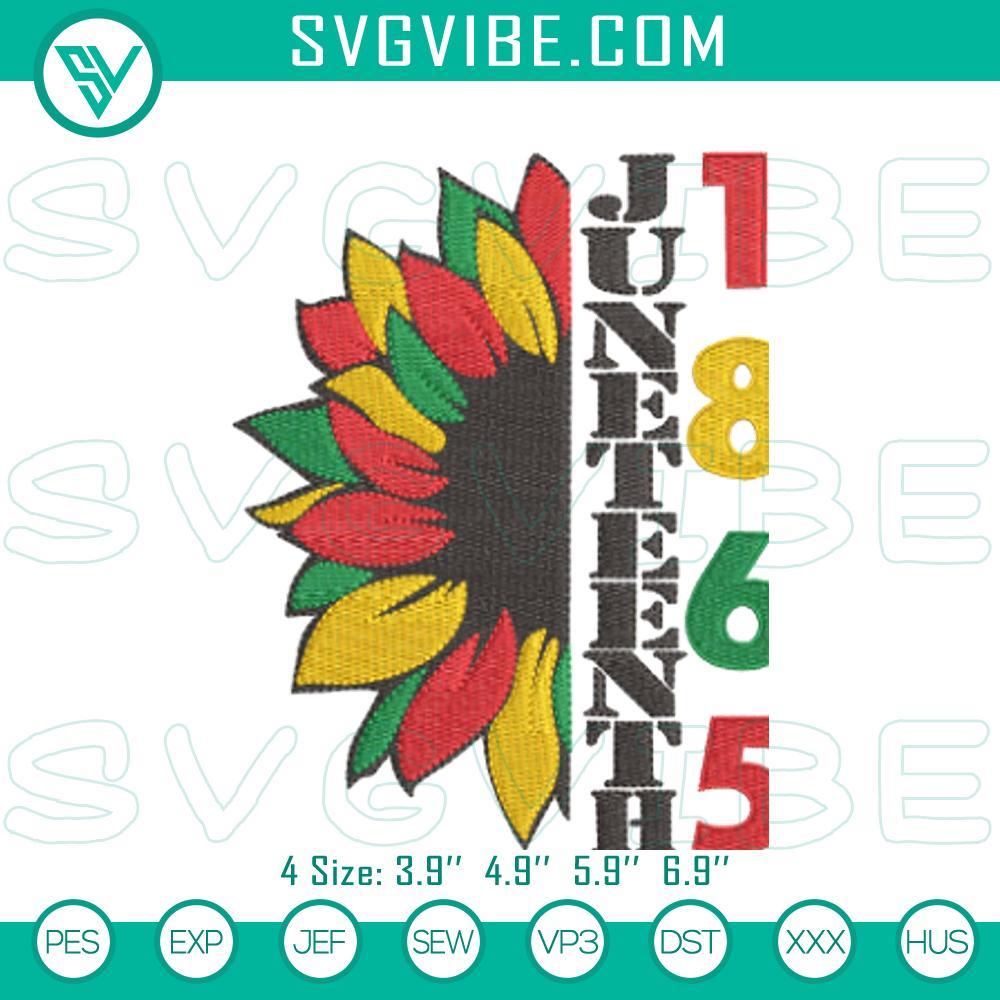 juneteenth 1865 sunflower stitch pattern for embroidery machines mockup