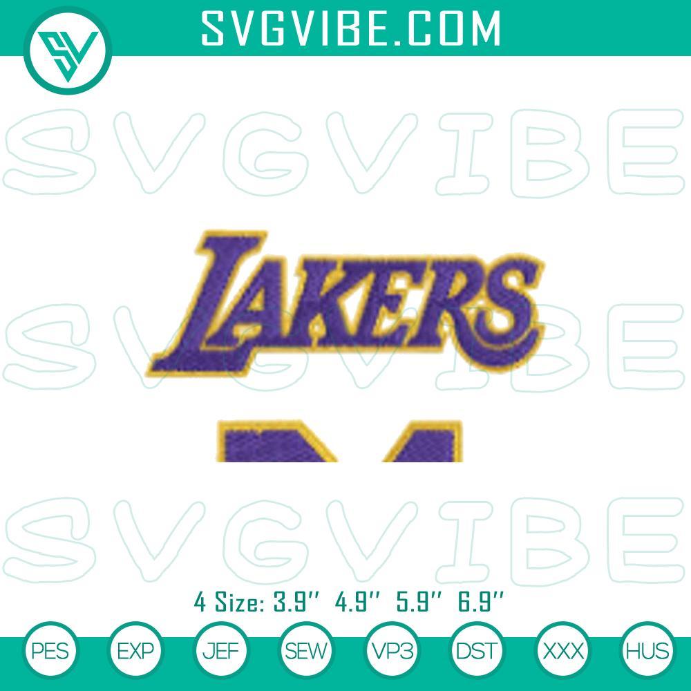 lakers 24 kobe bryant embroidery pattern for machines mockup