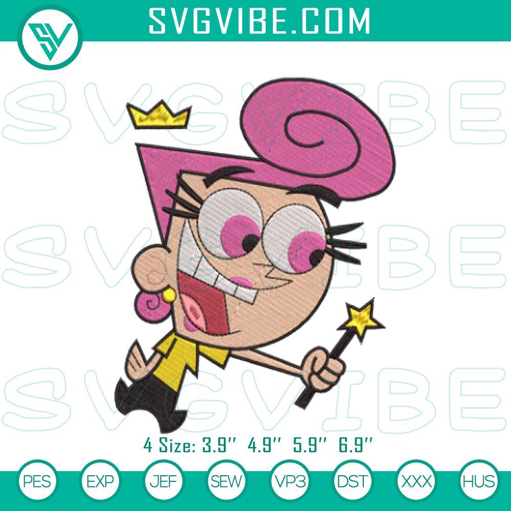 the fairly oddparents wanda embroidery pattern mockup