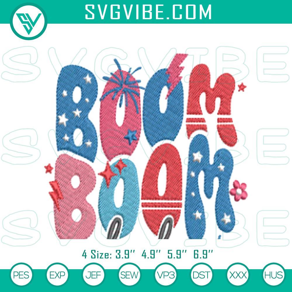 4th july firework blast baby embroidery pattern mockup