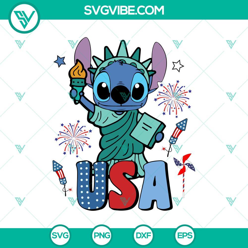 stitch american flag statue of liberty svg for july 4 celebration mockup