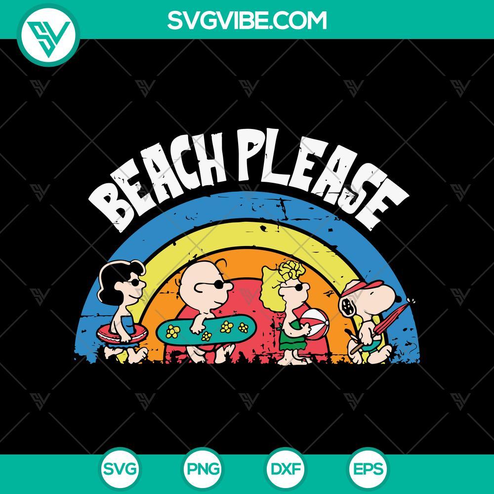 beach please snoopy charlie brown summer svg png mockup