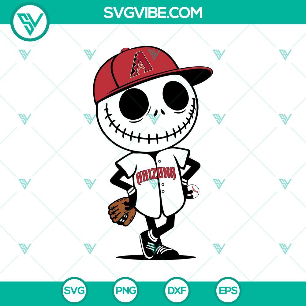 arizona diamondbacks jack skellington halloween svg png mockup