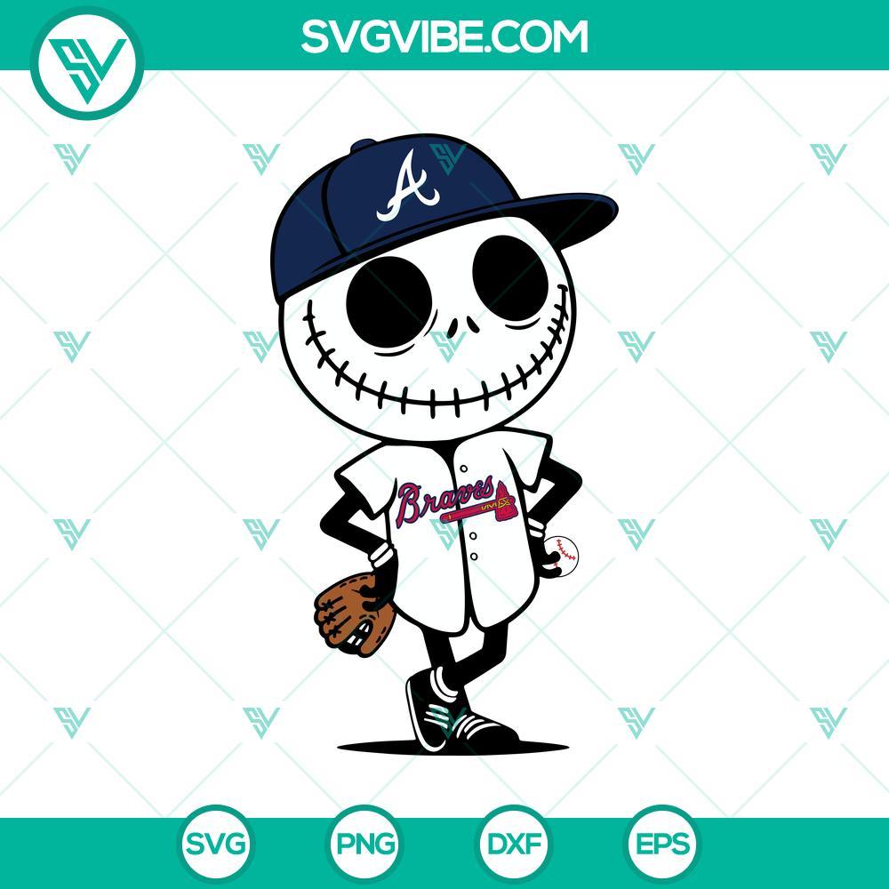 jack skellington braves halloween baseball svg braves svg png mockup