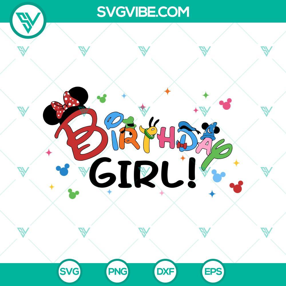 disney birthday girl magical minnie ears svg mockup