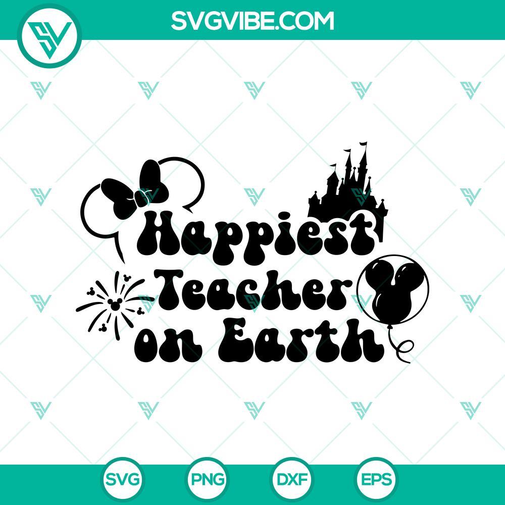 disney inspired happiest teacher svg png file mockup