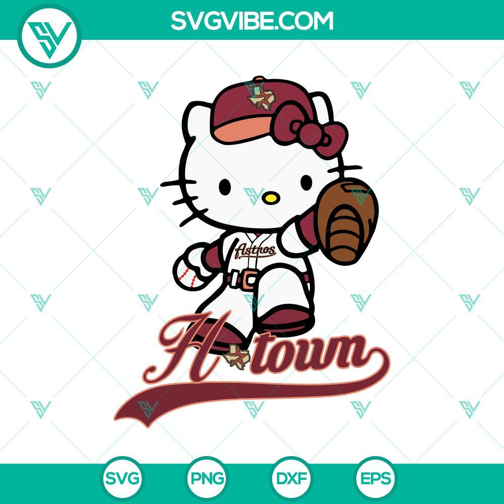 hello kitty astros h town houston texas svg baseball design mockup