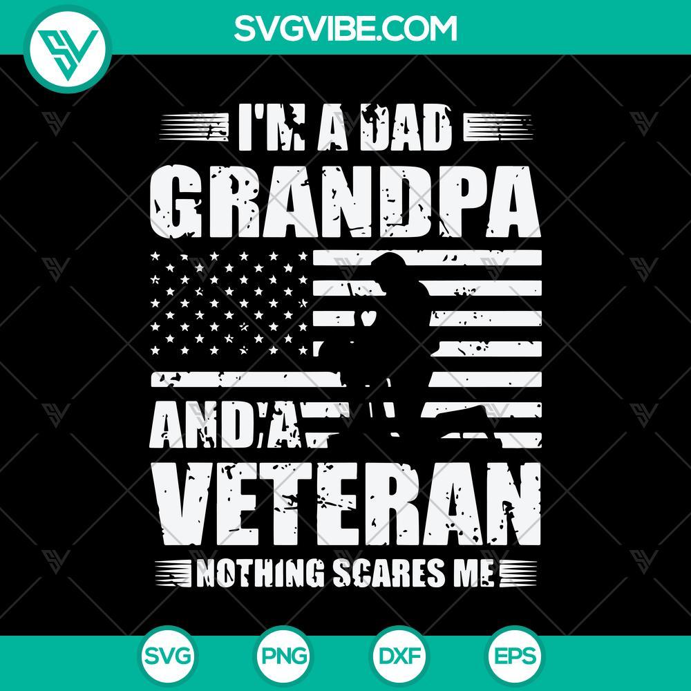 veteran dad grandpa fearless svg for father s day mockup