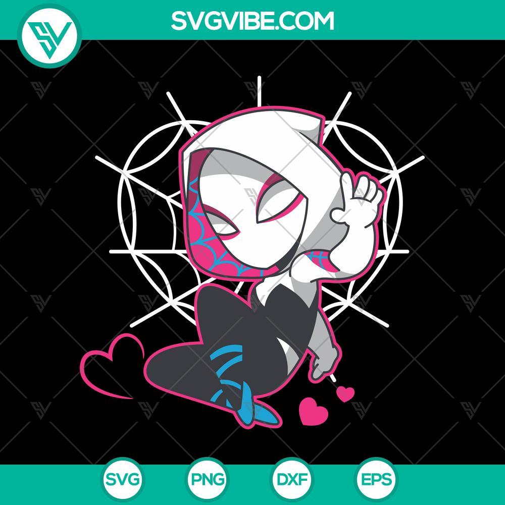 gwen stacy spider woman vector clipart in svg png format mockup